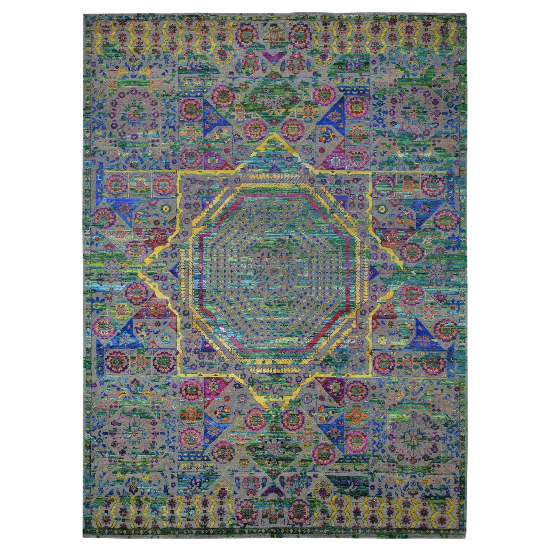Transitional Silk Hand-Knotted Area Rug 10'0